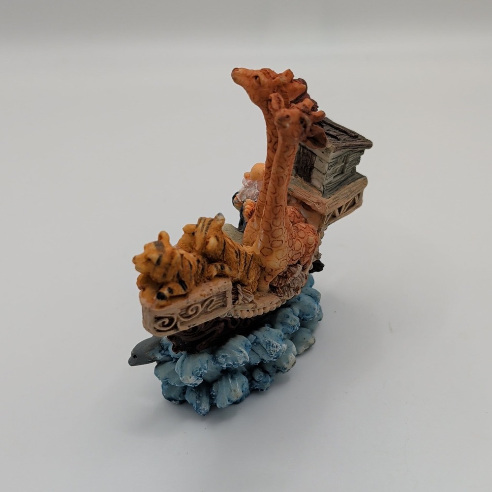 Noah's Ark Resin Figurine Miniature Religious Decor Animals Giraffes Elephants - Picture 4 of 8